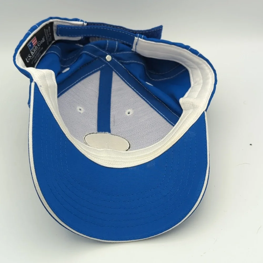 US Kids Golf Tournament Players Association Caddie Strapback Hat Blue 58cm Adult